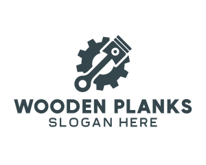 Piston Gear Mechanic logo design