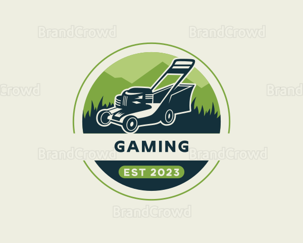 Gardening Lawn Care Mower Logo