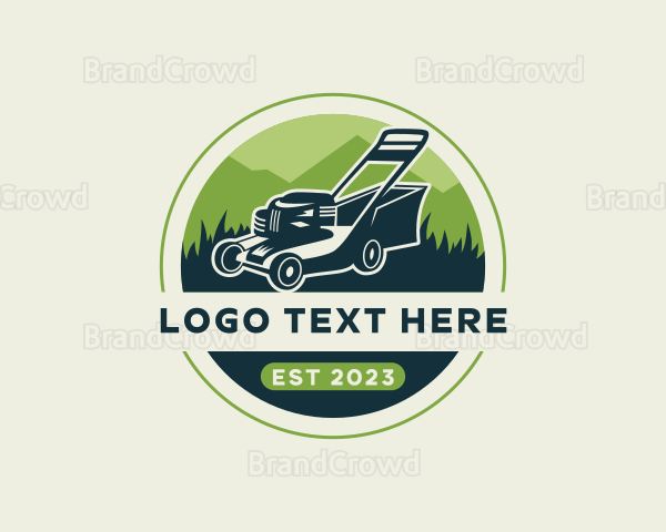 Gardening Lawn Care Mower Logo