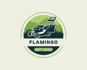 Gardening Lawn Care Mower Logo