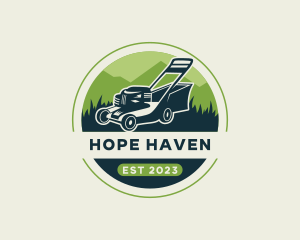 Gardening Lawn Care Mower Logo