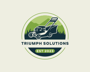 Gardening Lawn Care Mower Logo