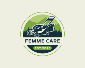 Gardening Lawn Care Mower logo design