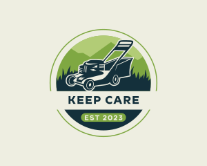 Gardening Lawn Care Mower logo design