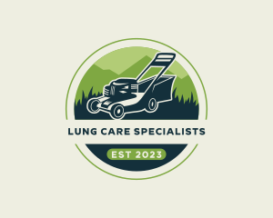 Gardening Lawn Care Mower logo design