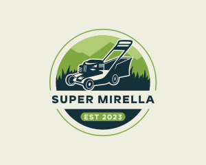 Gardening Lawn Care Mower logo design