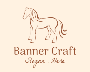 Brown Horse Silhouette logo design