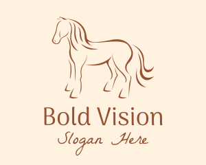 Brown Horse Silhouette logo design