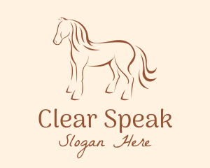 Brown Horse Silhouette logo design