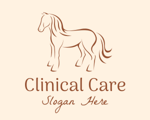 Brown Horse Silhouette logo design