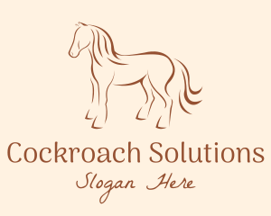 Brown Horse Silhouette logo design