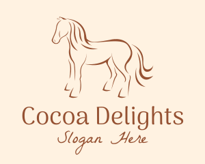 Brown Horse Silhouette logo design