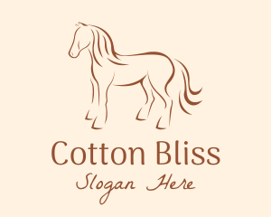 Brown Horse Silhouette logo design