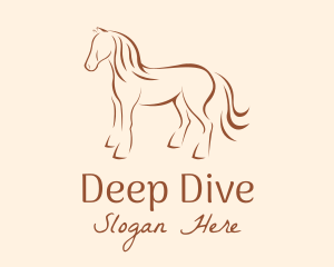 Brown Horse Silhouette logo design