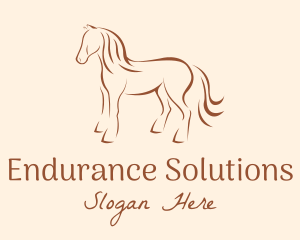 Brown Horse Silhouette logo design