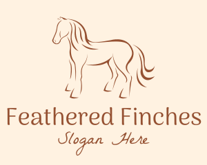 Brown Horse Silhouette logo design