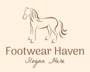 Brown Horse Silhouette logo design