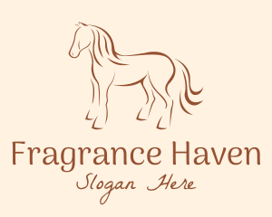 Brown Horse Silhouette logo design