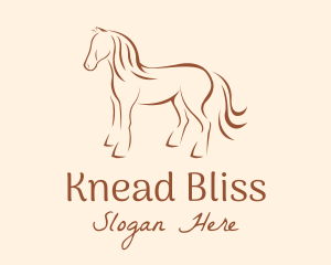 Brown Horse Silhouette logo design