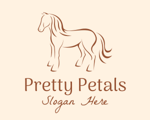 Brown Horse Silhouette logo design