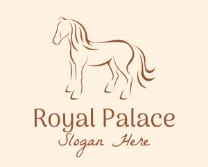 Brown Horse Silhouette logo design