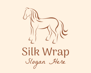 Brown Horse Silhouette logo design
