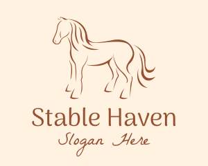 Horse - Brown Horse Silhouette logo design