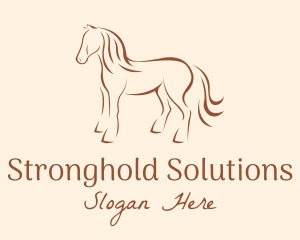 Brown Horse Silhouette logo design