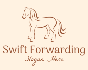 Brown Horse Silhouette logo design