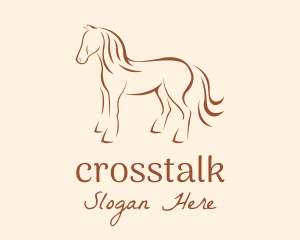 Brown Horse Silhouette logo design