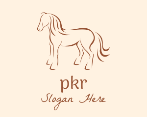 Brown Horse Silhouette logo design