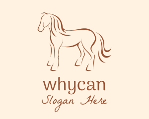 Brown Horse Silhouette logo design