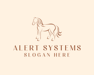 Brown Horse Silhouette logo design