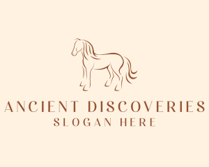 Brown Horse Silhouette logo design