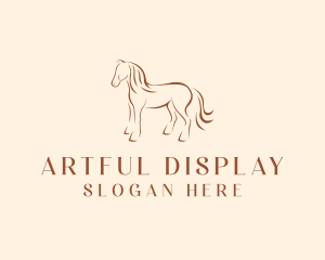 Brown Horse Silhouette logo design