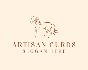 Brown Horse Silhouette logo design