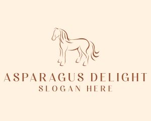 Brown Horse Silhouette logo design