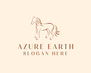 Brown Horse Silhouette logo design