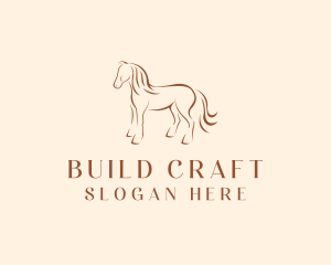 Brown Horse Silhouette logo design