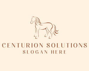 Brown Horse Silhouette logo design