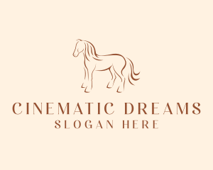 Brown Horse Silhouette logo design