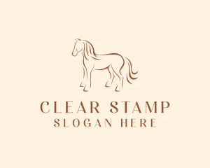 Brown Horse Silhouette logo design