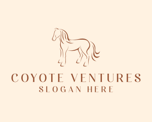 Brown Horse Silhouette logo design