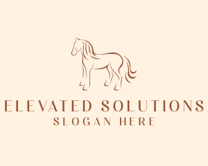 Brown Horse Silhouette logo design