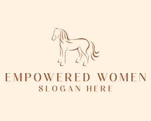 Brown Horse Silhouette logo design