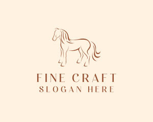 Brown Horse Silhouette logo design