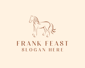 Brown Horse Silhouette logo design