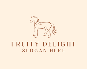 Brown Horse Silhouette logo design