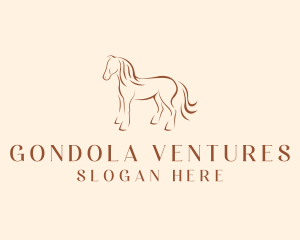 Brown Horse Silhouette logo design