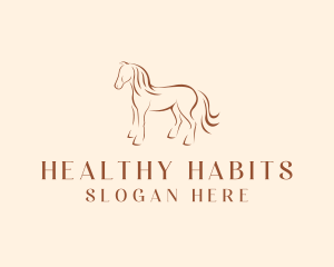 Brown Horse Silhouette logo design